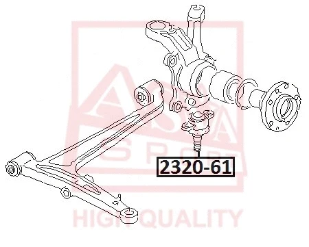 2320-61 ASVA Шарнир независимой подвески / поворотного рычага (фото 1)
