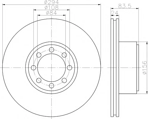 8DD 355 117-491 BEHR/HELLA/PAGID Тормозной диск (фото 1)