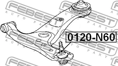 0120-N60 FEBEST Шарнир независимой подвески / поворотного рычага (фото 2)