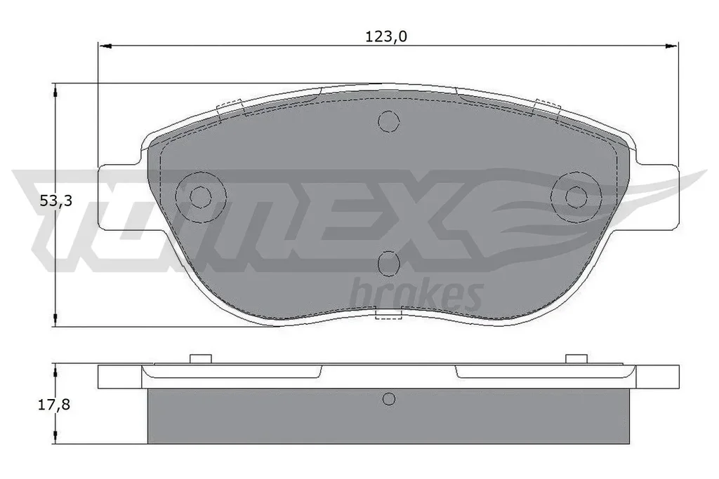 TX 12-483 TOMEX Brakes Комплект тормозных колодок, дисковый тормоз (фото 1)