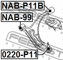 0220-P11 FEBEST Шарнир независимой подвески / поворотного рычага (фото 2)