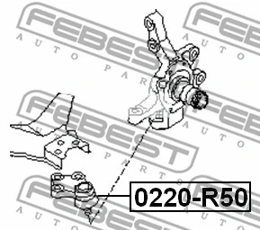 0220-R50 FEBEST Шарнир независимой подвески / поворотного рычага (фото 2)