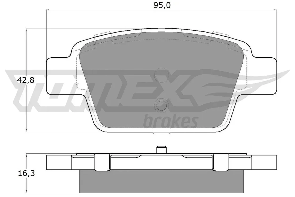 TX 12-51 TOMEX Brakes Комплект тормозных колодок, дисковый тормоз (фото 1)