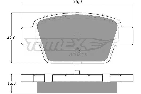 TX 12-51 TOMEX Brakes Комплект тормозных колодок, дисковый тормоз (фото 2)