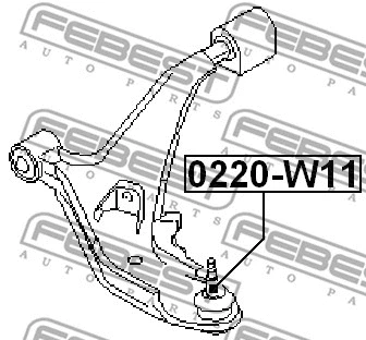 0220-W11 FEBEST Шарнир независимой подвески / поворотного рычага (фото 1)