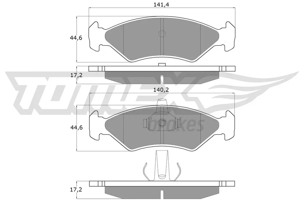 TX 12-54 TOMEX Brakes Комплект тормозных колодок, дисковый тормоз (фото 1)