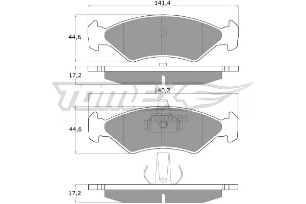 TX 12-54 TOMEX Brakes Комплект тормозных колодок, дисковый тормоз (фото 2)