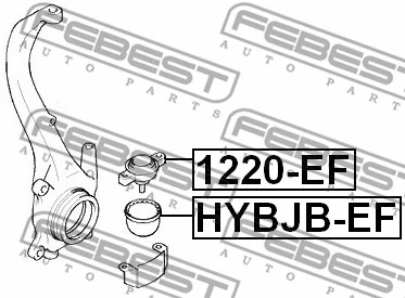 1220-EF FEBEST Шарнир независимой подвески / поворотного рычага (фото 2)