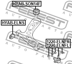 1220-ELNFR FEBEST Шарнир независимой подвески / поворотного рычага (фото 2)