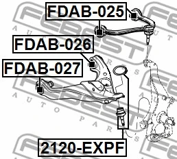 2120-EXPF FEBEST Шарнир независимой подвески / поворотного рычага (фото 2)