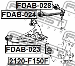 2120-F150F FEBEST Шарнир независимой подвески / поворотного рычага (фото 2)