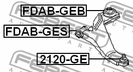 2120-GE FEBEST Шарнир независимой подвески / поворотного рычага (фото 2)