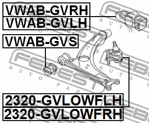 2320-GVLOWFLH FEBEST Шарнир независимой подвески / поворотного рычага (фото 2)