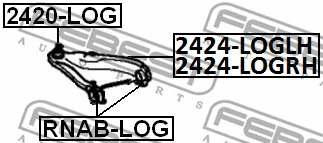 2420-LOG FEBEST Шарнир независимой подвески / поворотного рычага (фото 2)