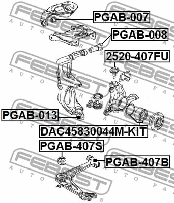 2520-407FU FEBEST Шарнир независимой подвески / поворотного рычага (фото 2)