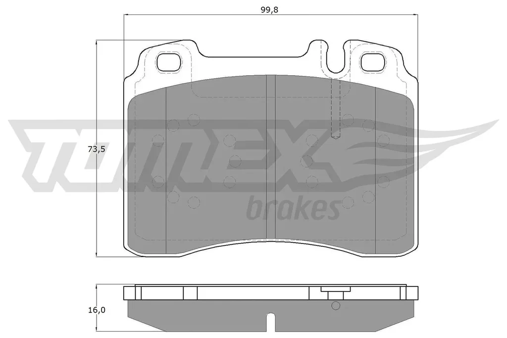 TX 12-711 TOMEX Brakes Комплект тормозных колодок, дисковый тормоз (фото 1)