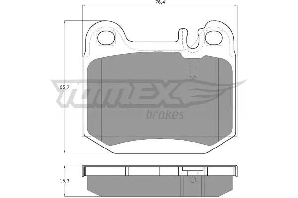 TX 12-86 TOMEX Brakes Комплект тормозных колодок, дисковый тормоз (фото 2)