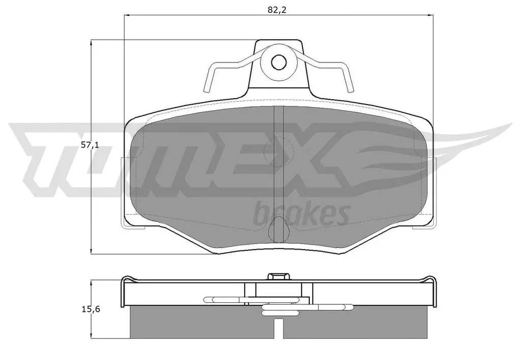 TX 12-93 TOMEX Brakes Комплект тормозных колодок, дисковый тормоз (фото 1)