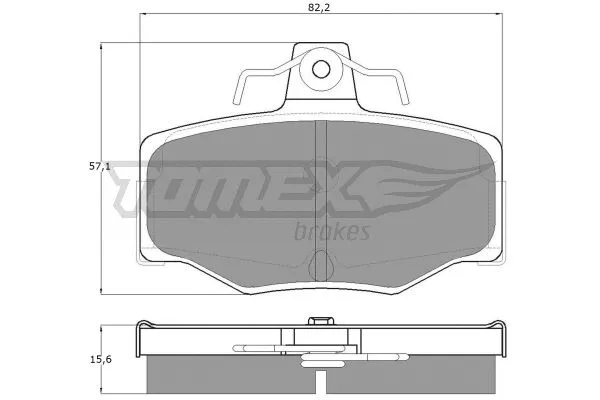 TX 12-93 TOMEX Brakes Комплект тормозных колодок, дисковый тормоз (фото 2)