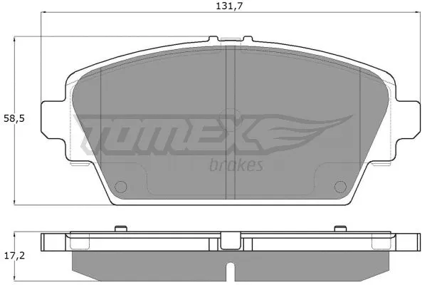 TX 12-94 TOMEX Brakes Комплект тормозных колодок, дисковый тормоз (фото 2)