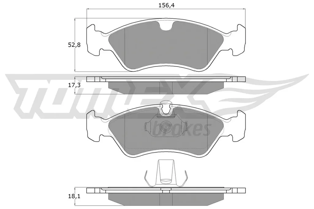 TX 12-98 TOMEX Brakes Комплект тормозных колодок, дисковый тормоз (фото 1)