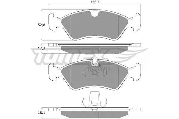 TX 12-98 TOMEX Brakes Комплект тормозных колодок, дисковый тормоз (фото 2)