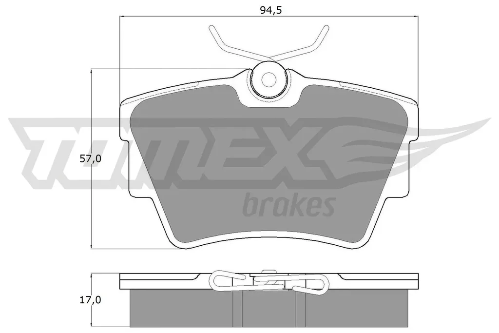 TX 13-09 TOMEX Brakes Комплект тормозных колодок, дисковый тормоз (фото 1)