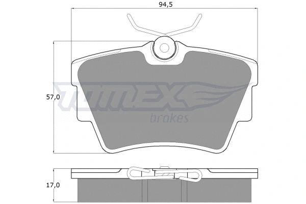 TX 13-09 TOMEX Brakes Комплект тормозных колодок, дисковый тормоз (фото 2)