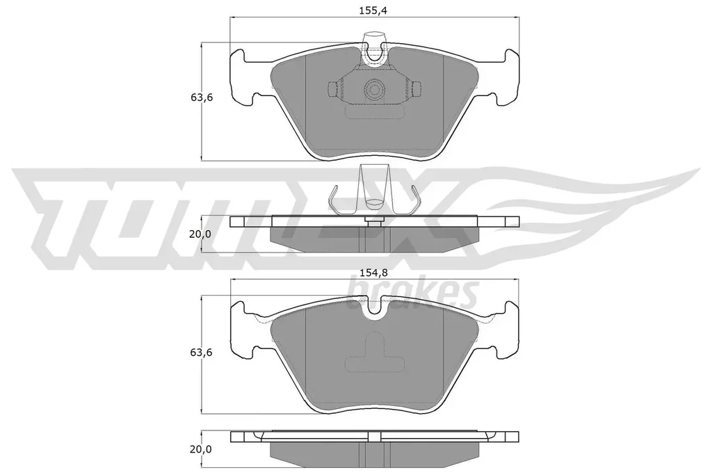 TX 13-18 TOMEX Brakes Комплект тормозных колодок, дисковый тормоз (фото 1)