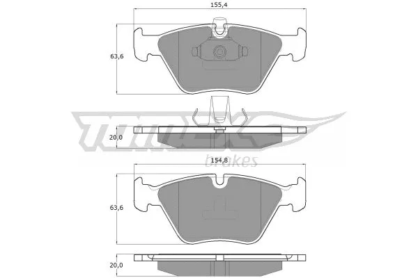 TX 13-18 TOMEX Brakes Комплект тормозных колодок, дисковый тормоз (фото 2)