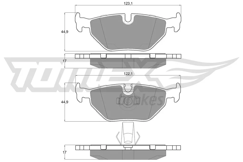 TX 13-21 TOMEX Brakes Комплект тормозных колодок, дисковый тормоз (фото 1)