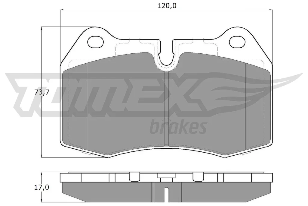 TX 13-24 TOMEX Brakes Комплект тормозных колодок, дисковый тормоз (фото 1)