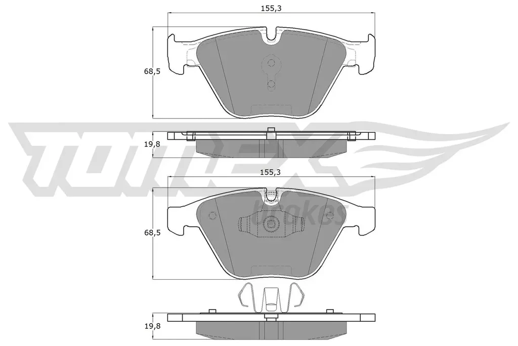 TX 13-251 TOMEX Brakes Комплект тормозных колодок, дисковый тормоз (фото 1)