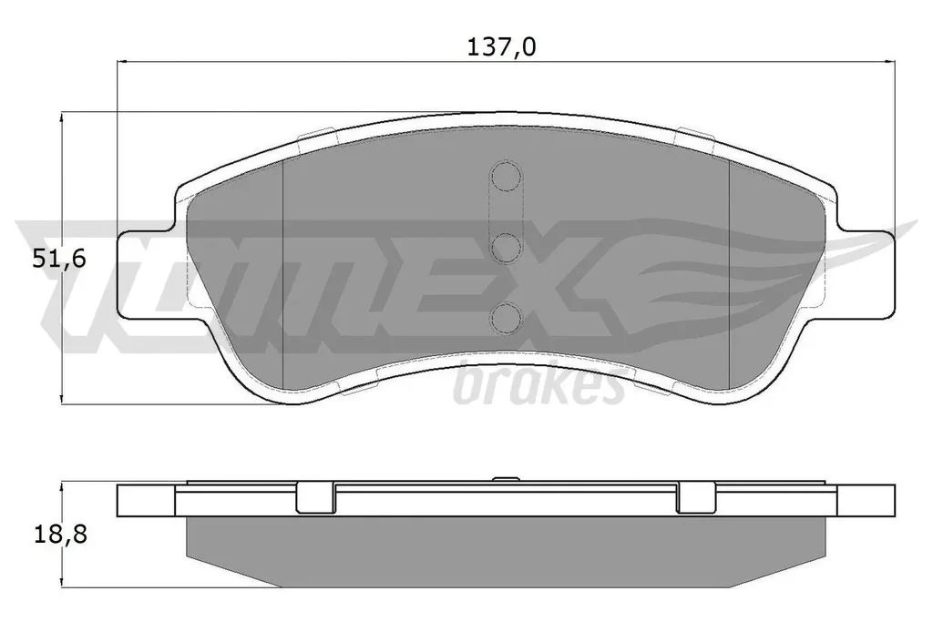 TX 13-27 TOMEX Brakes Комплект тормозных колодок, дисковый тормоз (фото 1)