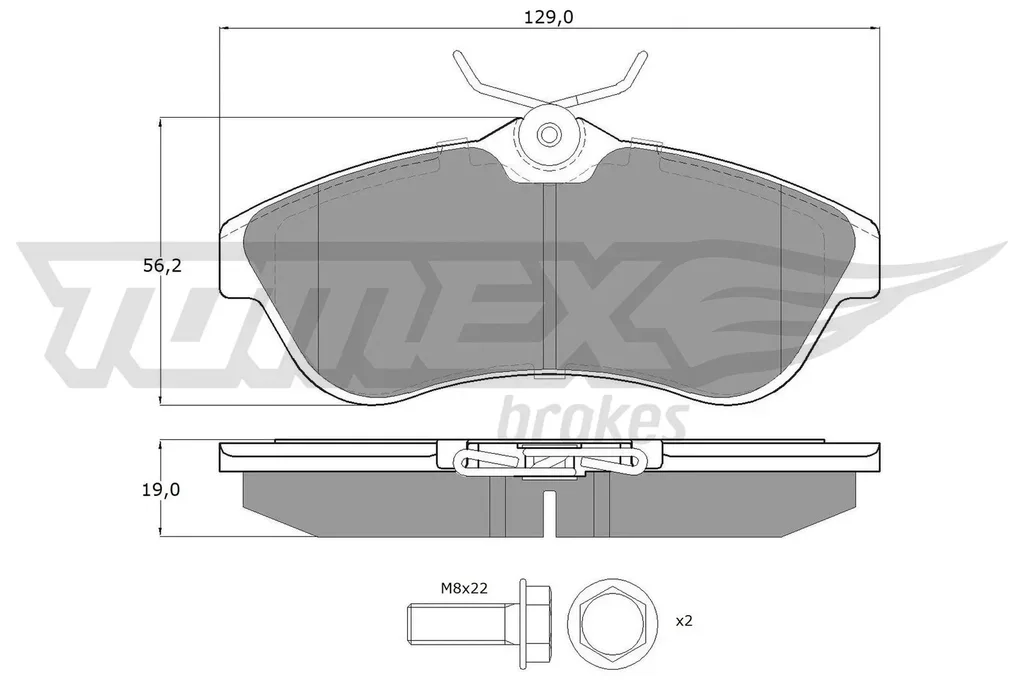 TX 13-29 TOMEX Brakes Комплект тормозных колодок, дисковый тормоз (фото 1)