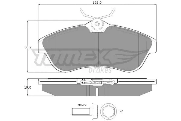 TX 13-29 TOMEX Brakes Комплект тормозных колодок, дисковый тормоз (фото 2)
