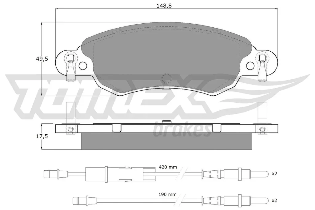 TX 13-30 TOMEX Brakes Комплект тормозных колодок, дисковый тормоз (фото 1)