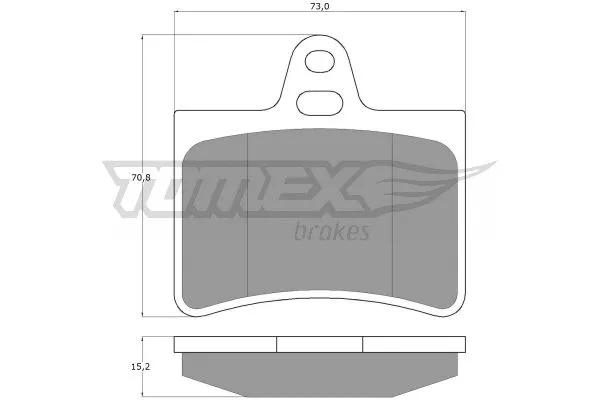 TX 13-33 TOMEX Brakes Комплект тормозных колодок, дисковый тормоз (фото 2)