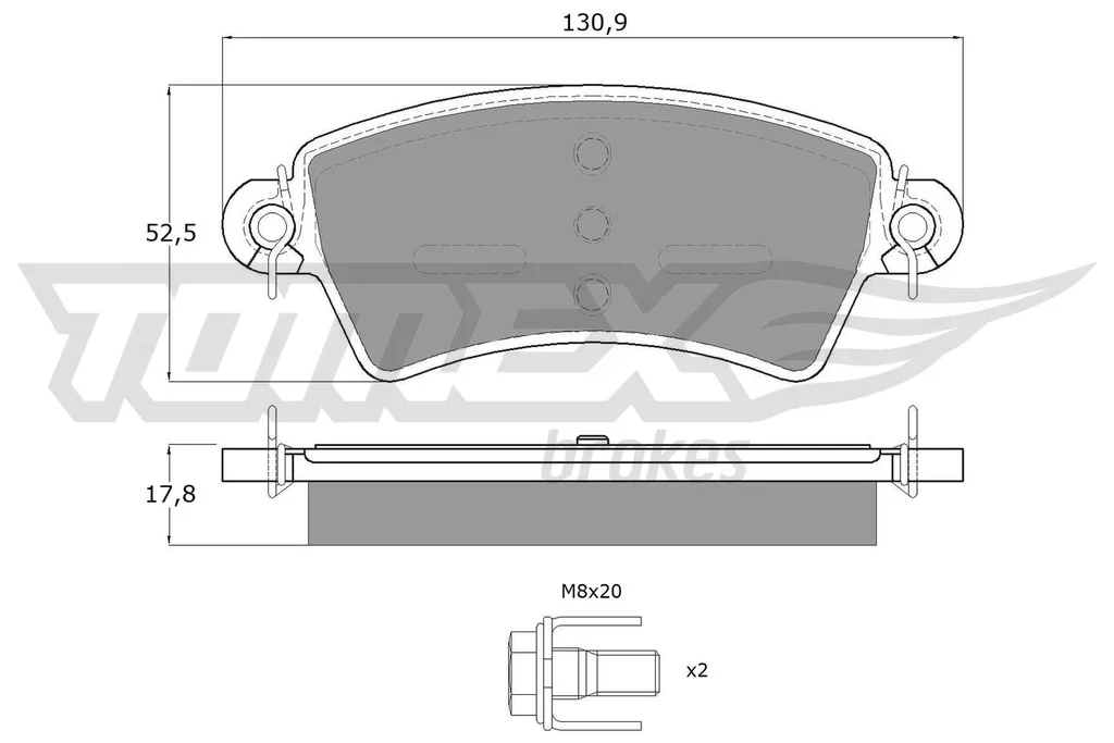 TX 13-41 TOMEX Brakes Комплект тормозных колодок, дисковый тормоз (фото 1)