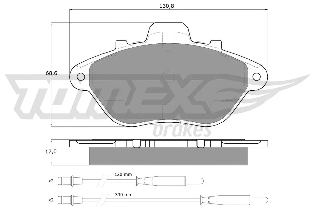 TX 13-45 TOMEX Brakes Комплект тормозных колодок, дисковый тормоз (фото 1)