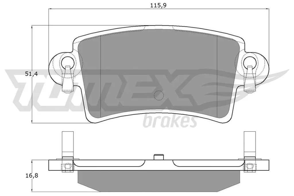 TX 13-52 TOMEX Brakes Комплект тормозных колодок, дисковый тормоз (фото 1)