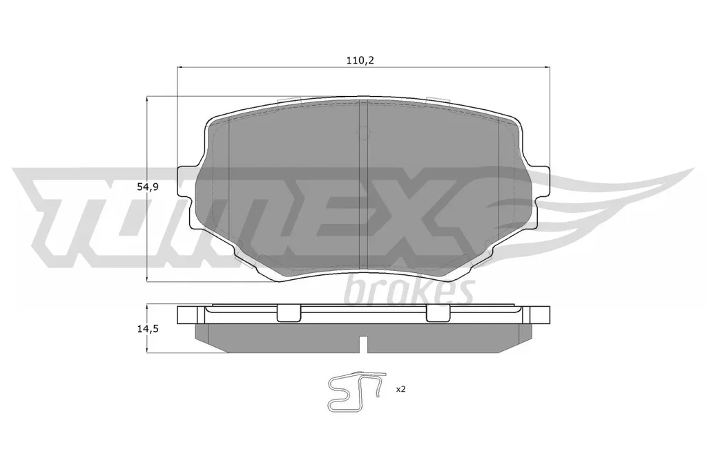TX 13-60 TOMEX Brakes Комплект тормозных колодок, дисковый тормоз (фото 1)