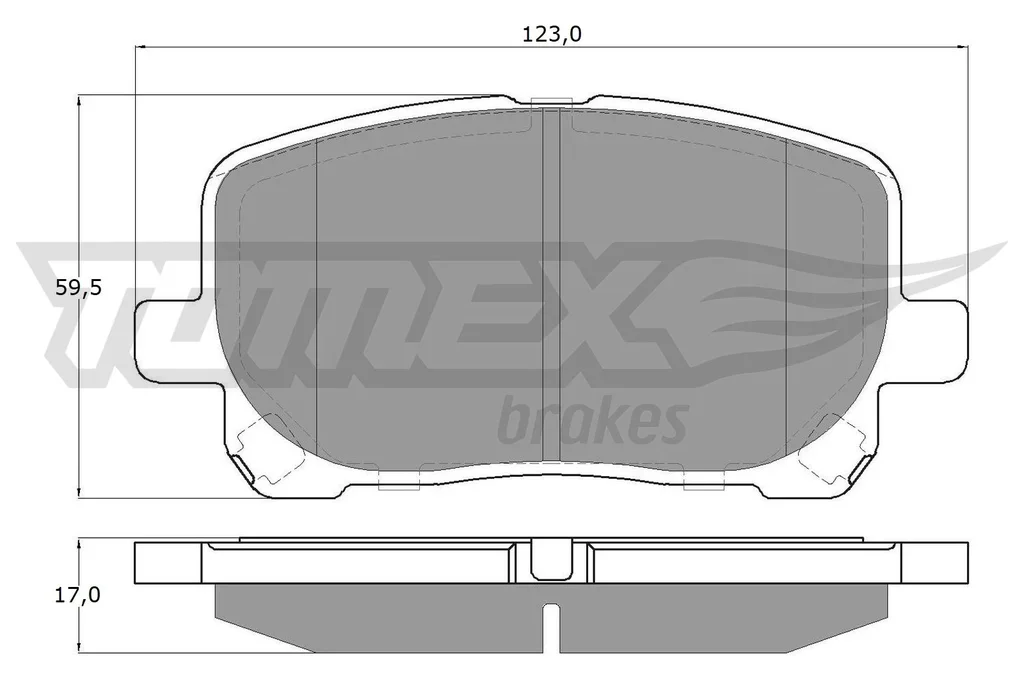 TX 13-67 TOMEX Brakes Комплект тормозных колодок, дисковый тормоз (фото 1)
