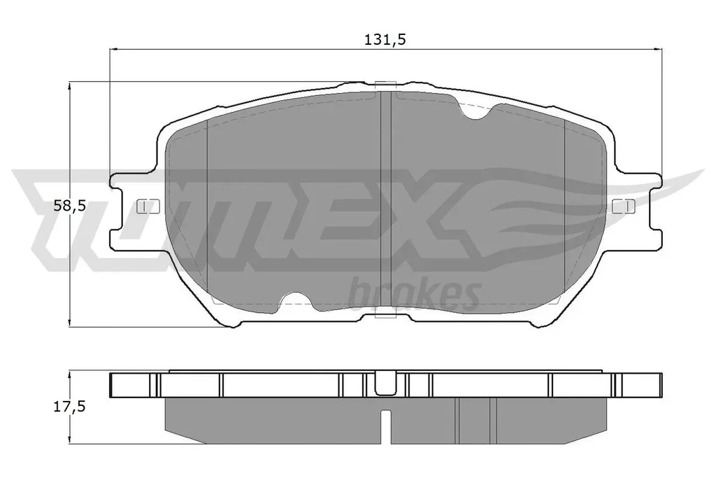 TX 13-70 TOMEX Brakes Комплект тормозных колодок, дисковый тормоз (фото 1)