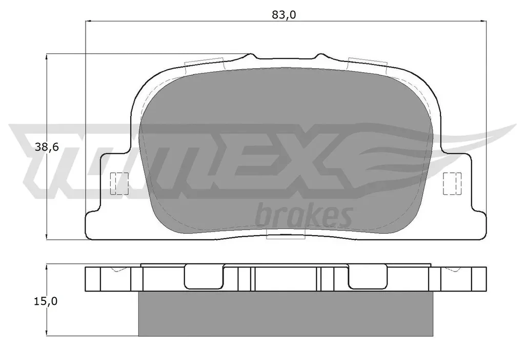 TX 13-71 TOMEX Brakes Комплект тормозных колодок, дисковый тормоз (фото 1)