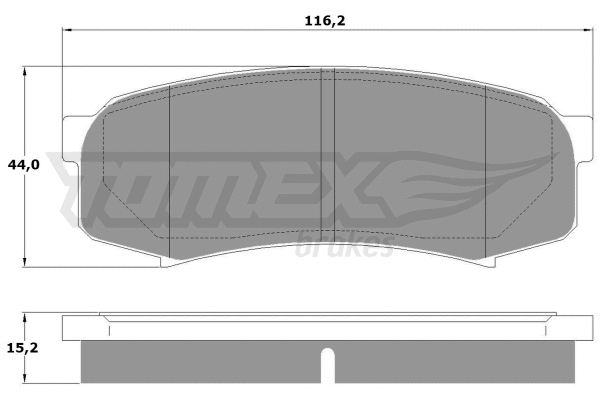 TX 13-83 TOMEX Brakes Комплект тормозных колодок, дисковый тормоз (фото 2)