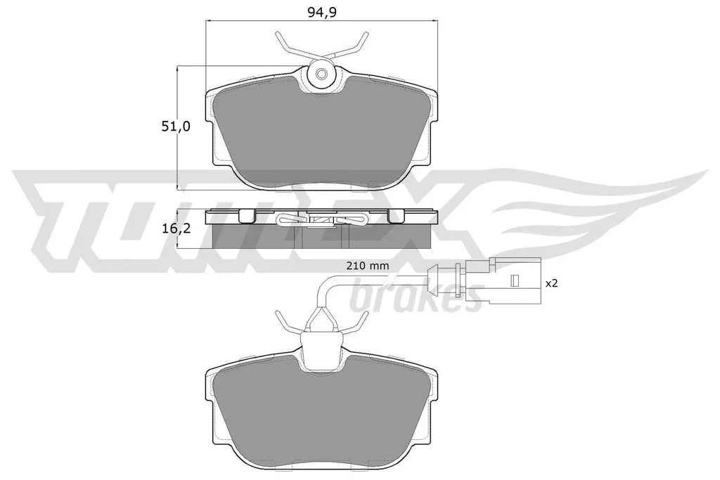 TX 13-901 TOMEX Brakes Комплект тормозных колодок, дисковый тормоз (фото 1)