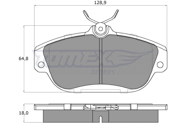 TX 14-01 TOMEX Brakes Комплект тормозных колодок, дисковый тормоз (фото 2)