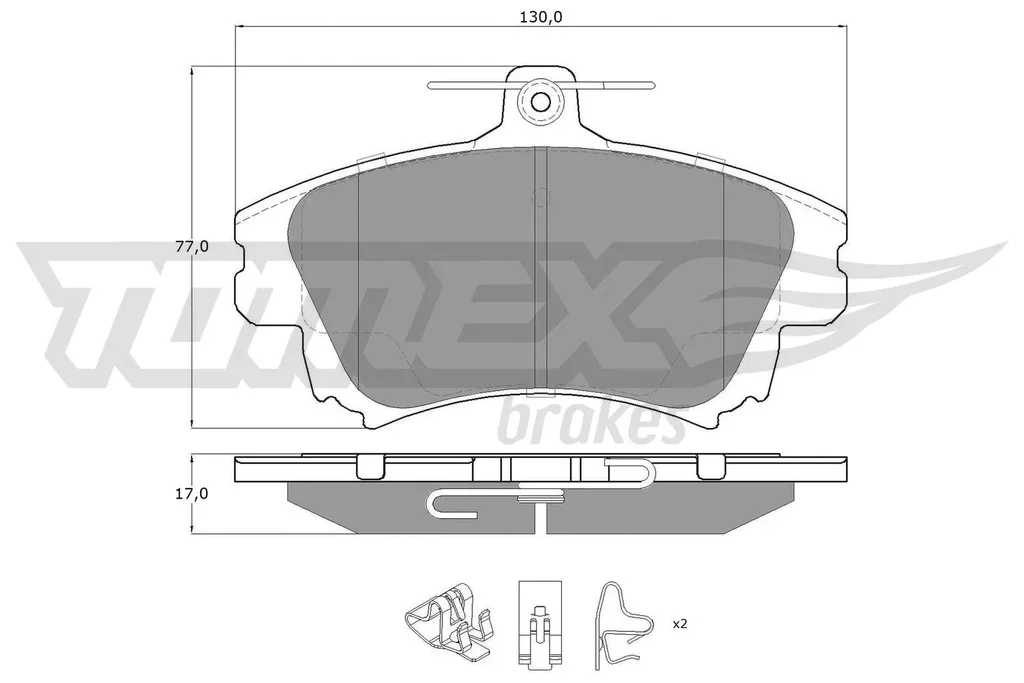 TX 14-03 TOMEX Brakes Комплект тормозных колодок, дисковый тормоз (фото 1)
