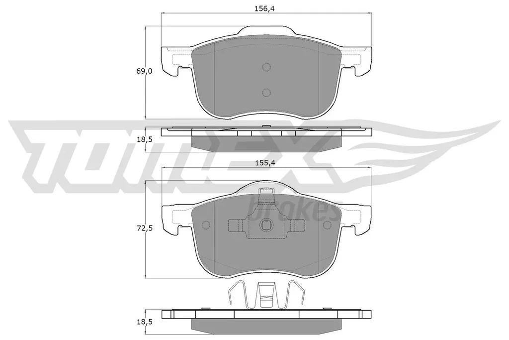 TX 14-04 TOMEX Brakes Комплект тормозных колодок, дисковый тормоз (фото 1)